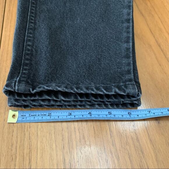 Vintage Lee Jeans 14 Long Black Tapered High Waist Union Made - Picture 12 of 14